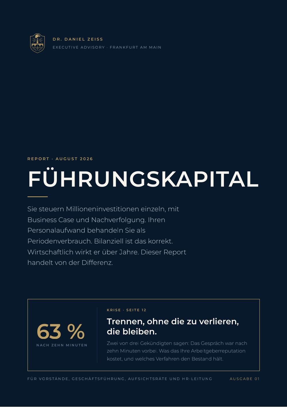 Titelseite des Reports: Führungskapital